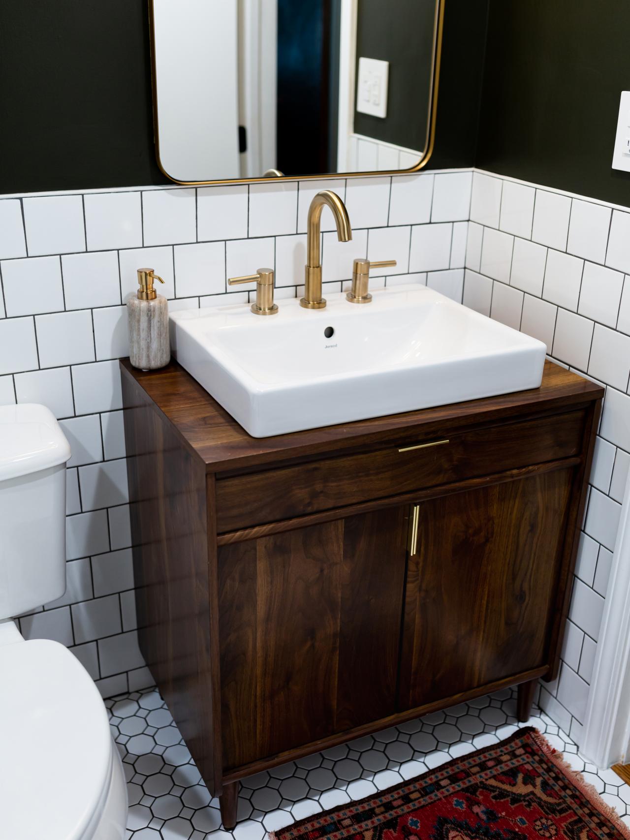 How To Turn A Into Bathroom Vanity Diy Hgtv